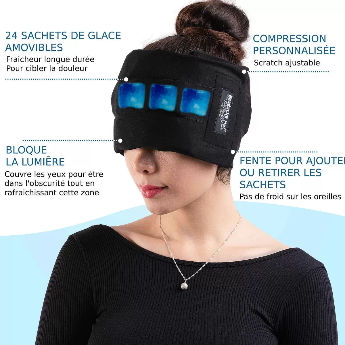 Climsom 2 Bandeaux Anti-Migraine Headache Hat^ Tout Pour Le Sommeil