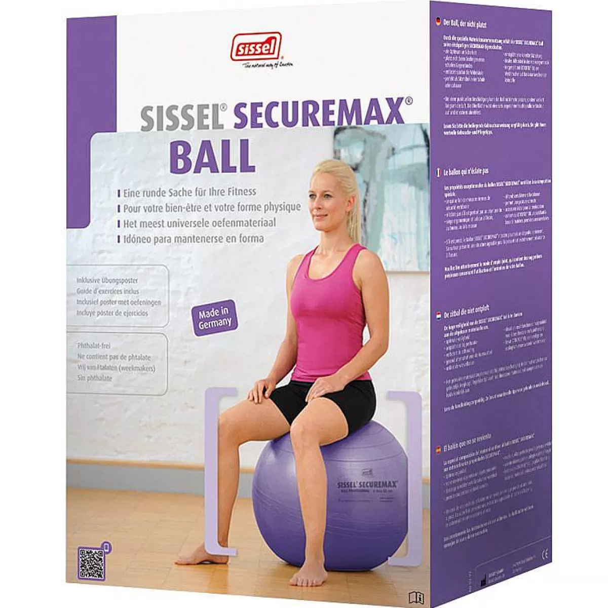 SisselFrance Ballon De Gymnastique Securemax Violet^ Matériel Pilates