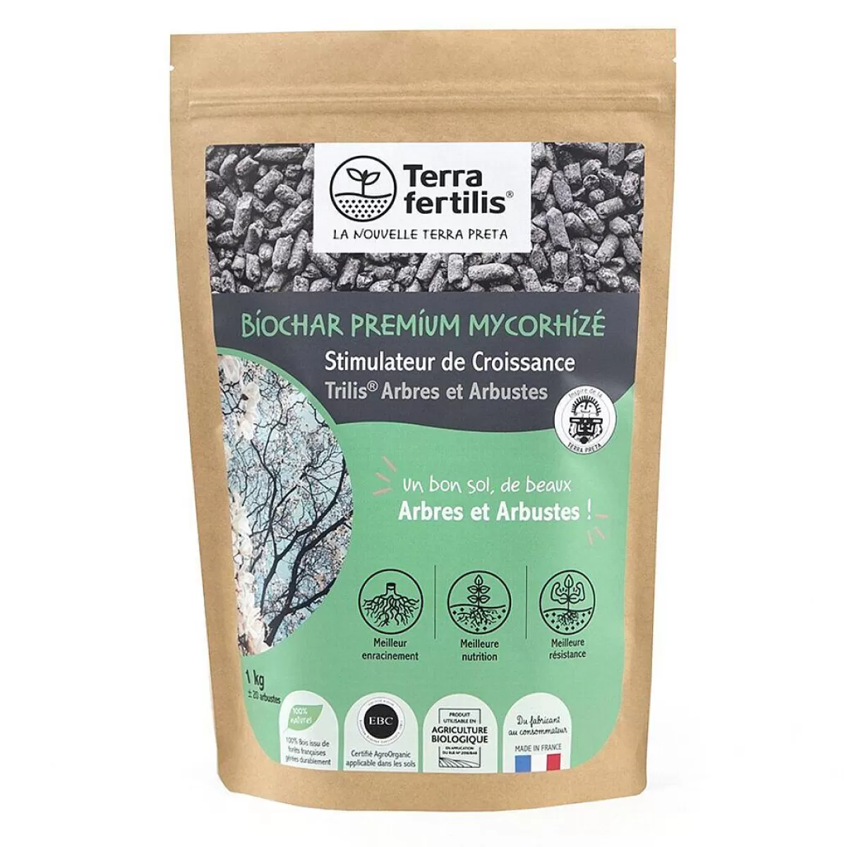 Terra Fertilis Biochar Mycorhiz Fertilisant Arbres^ Semis Pour Fruits