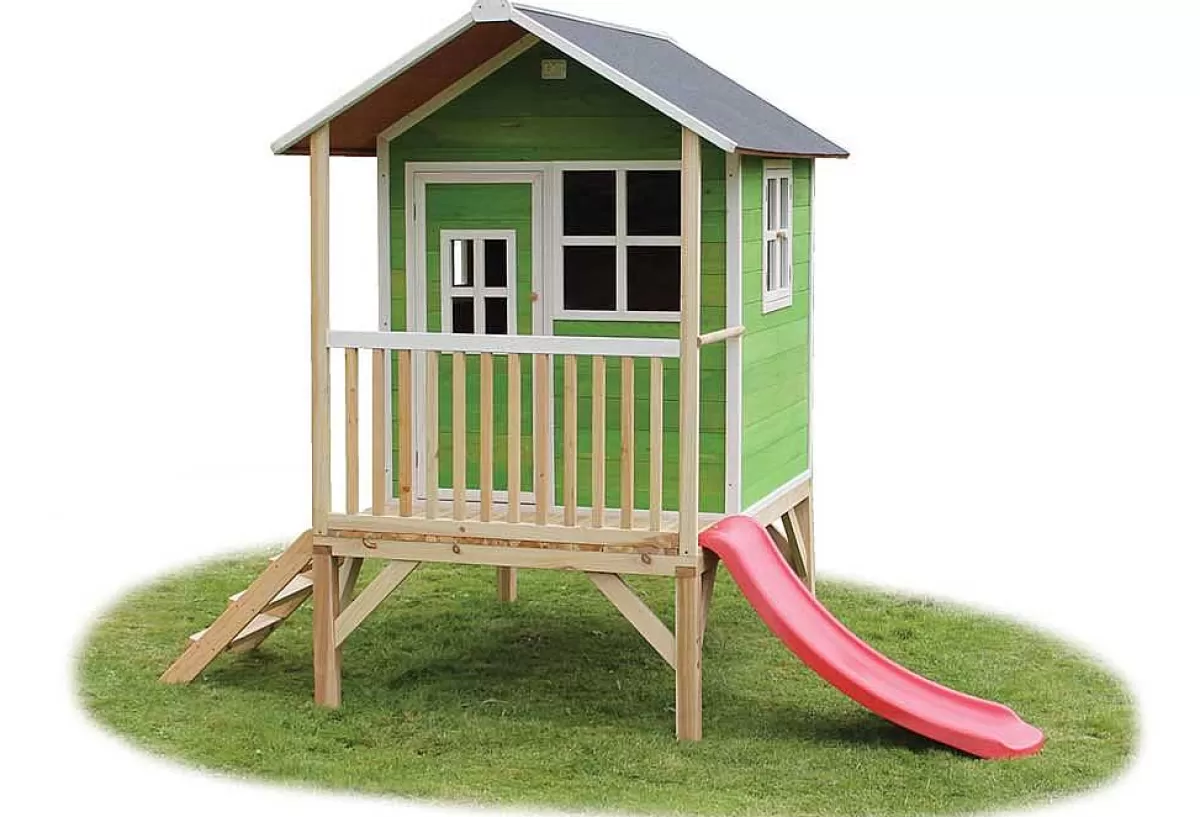 Exit Cabane Enfant Sur Pilotis Verte Loft 300^ Cabanes Et Mobilier