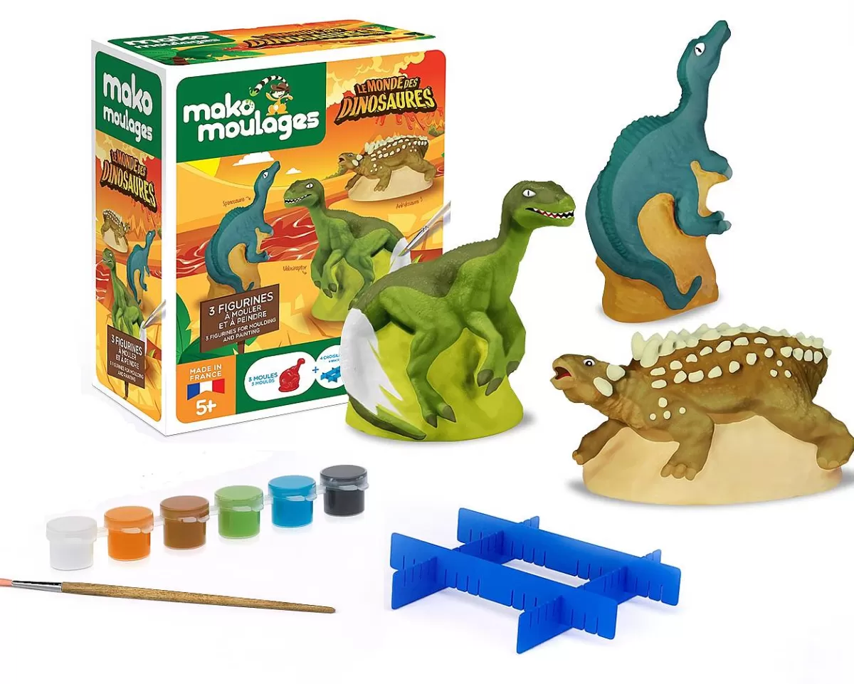 Mako Créations Coffret Moulage 3 Dinosaures Fashion