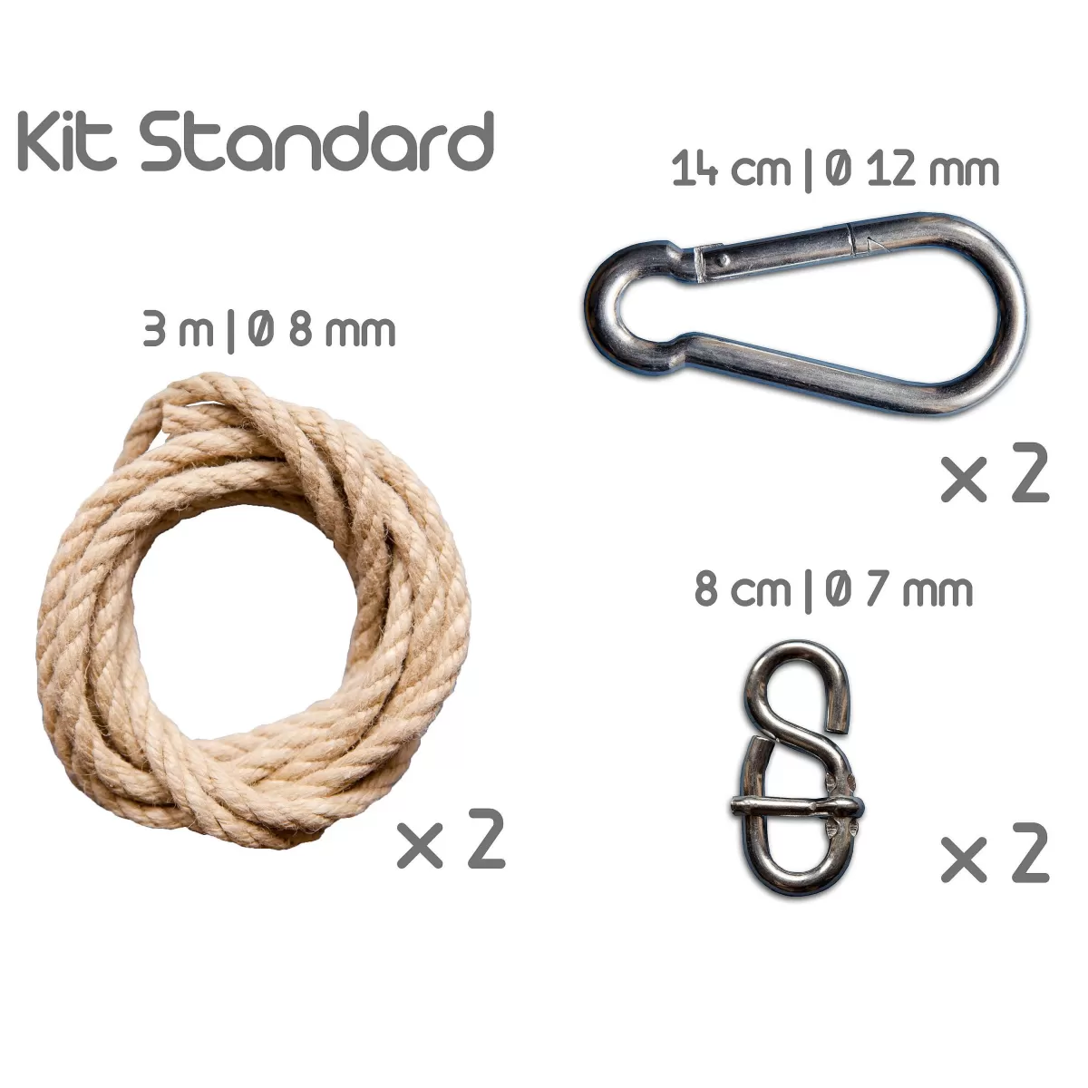 Escuderos Kit De Fixation Standard Pour Hamacs^ Supports Et Accessoires Hamac