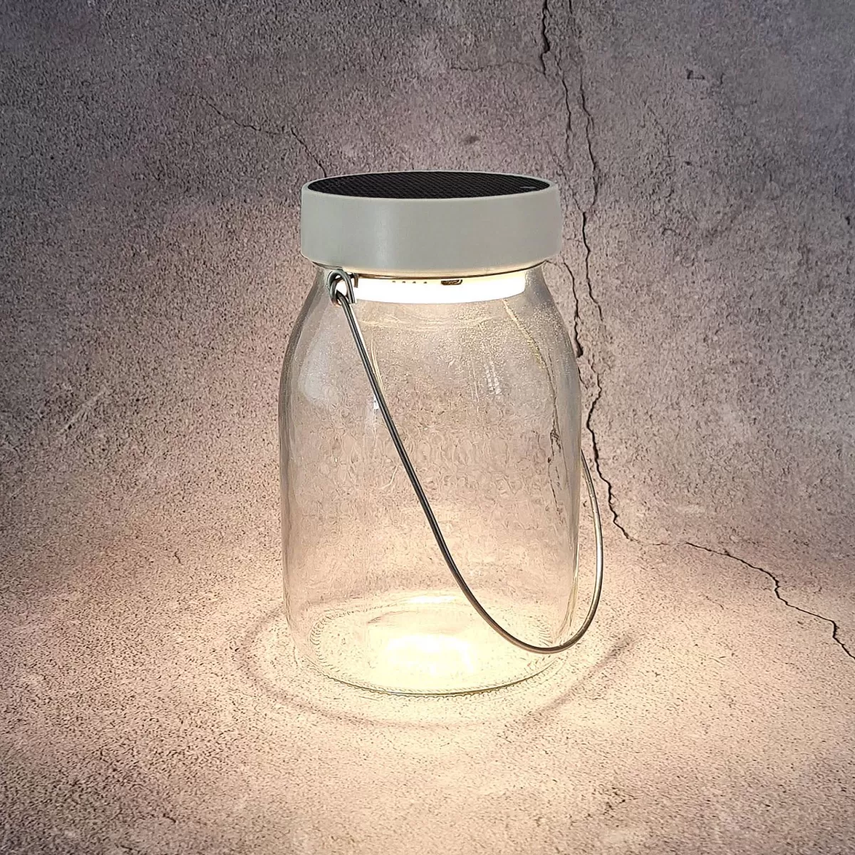 Tistéane Lampe Solaire Pot De Lait 3,7V Gris^ Eclairage Extérieur