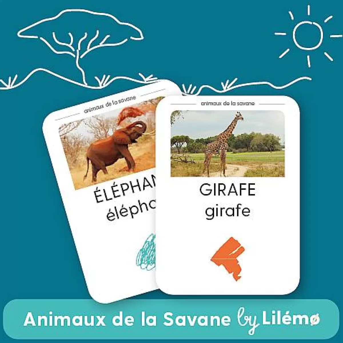 LILYLEARN Lil M Pack Animaux De La Savane Sale