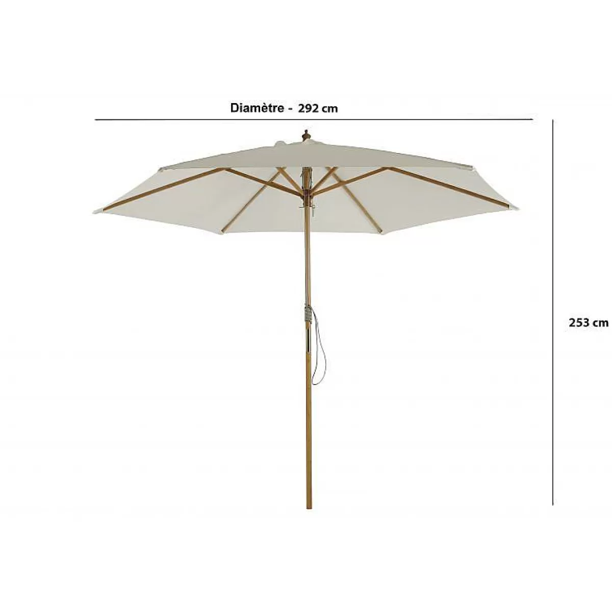 Beau Rivage Parasol En Bois Poema Beige^ Parasols Et Tonnelles