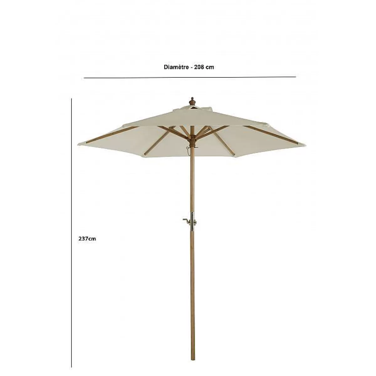 Beau Rivage Parasol En Bois Reva Beige^ Parasols Et Tonnelles