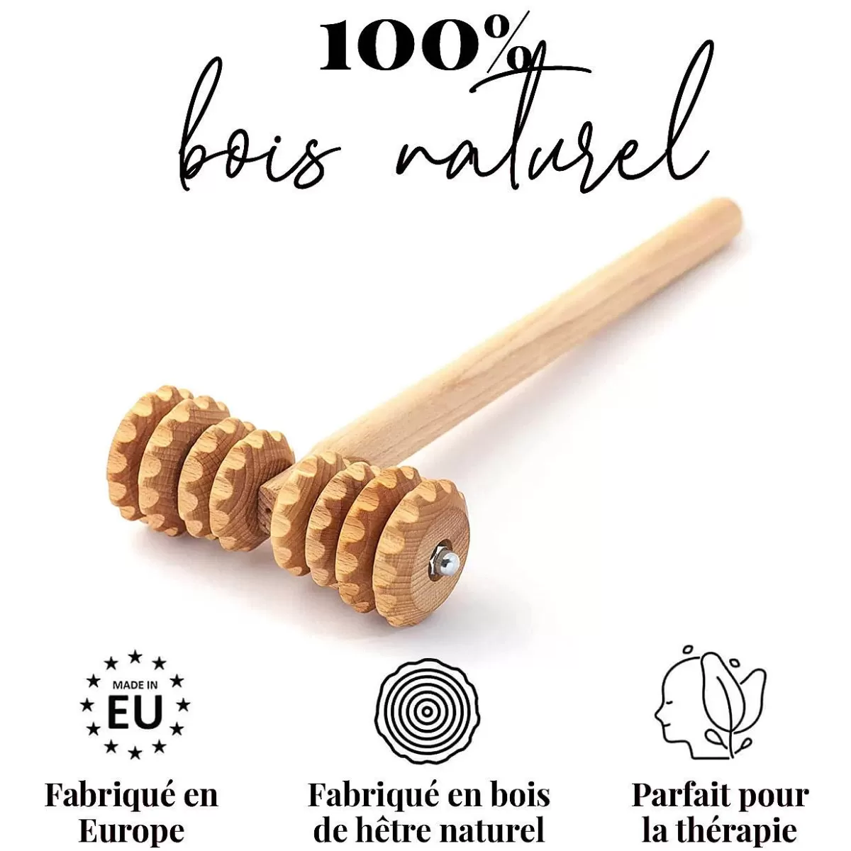 tuuli Rouleau Massage Cellulite Masseur Bois^ Matériel, Accessoire De Massage