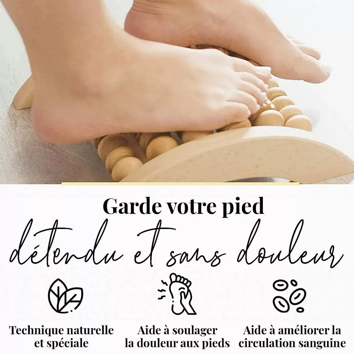 tuuli Rouleau Massage Pour Pied Masseur Bois^ Matériel, Accessoire De Massage